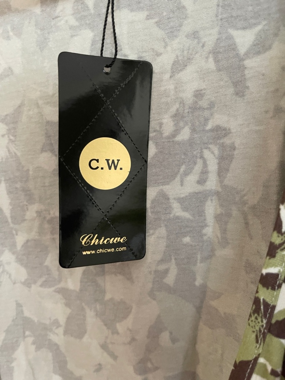 chic Olive & Brown Floral Midi Wrap Dress - Picture 2 of 8